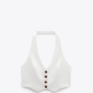 White Halter Zara Vest